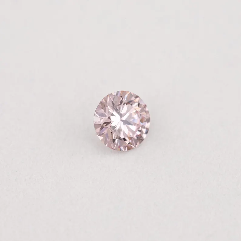 Argyle Certified 0.09ct 7PR Fancy Pink Natural Argyle Pink Diamond Round Briliant