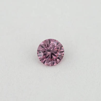 Argyle Certified 0.12ct 4PP Fancy Vivid Purple Pink Natural Argyle Pink Diamond Round Brilliant