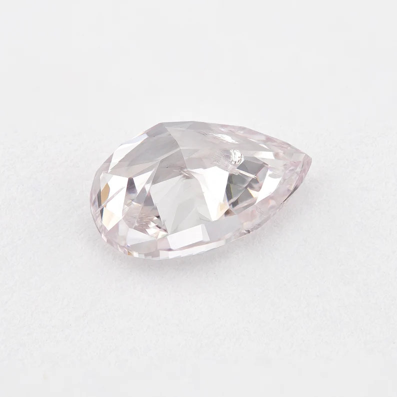 GIA Certified 0.65 Ct Untreated Light Pink Natural Diamond Pear Solitaire|Custom Jewelry|Certificate|natural color|rare
