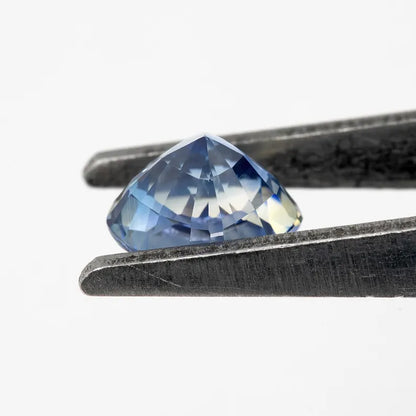 Bicolor - Blue & White | Natural Sapphire Cushion Cut 1.51ct | Heated Ceylon Gemstone | Loose Sapphire for Custom Jewelry or Ring