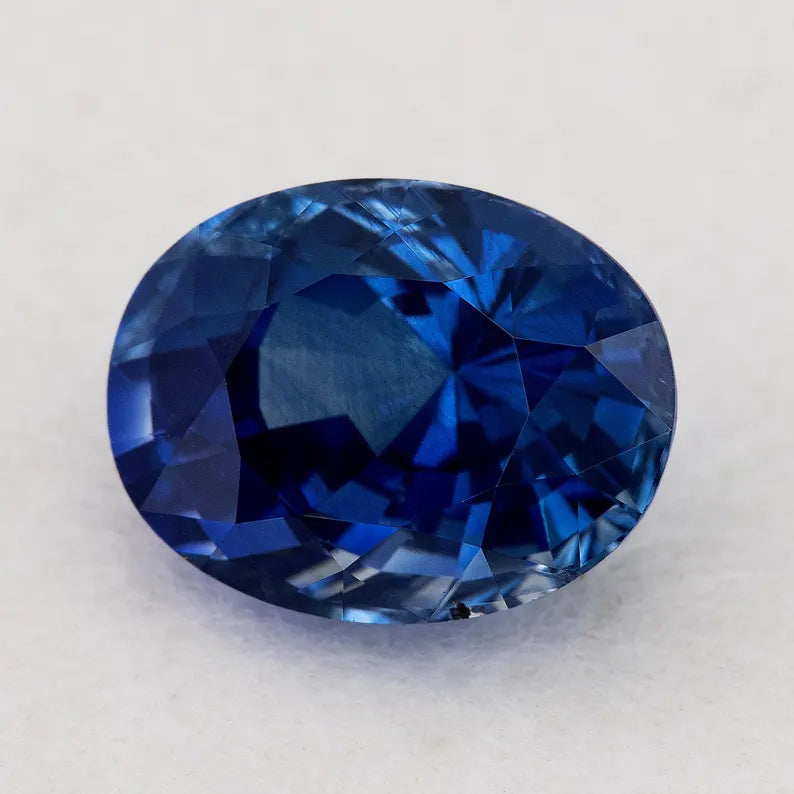 GRS Certified 7.19 ct. Natural Blue Sapphire Oval Ceylon Sri Lanka Heat Only