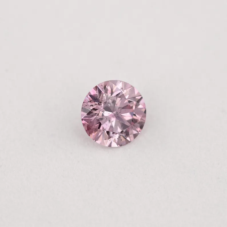 Argyle Certified 0.14ct 7PP Fancy Pink Natural Argyle Pink Diamond Round Diamond