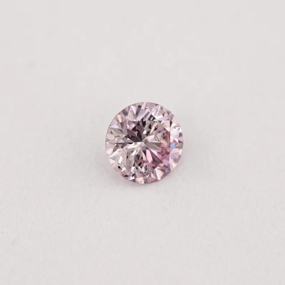 Argyle Certified 0.13ct 7PP Fancy Pink Natural Argyle Pink Diamond Round Brilliant