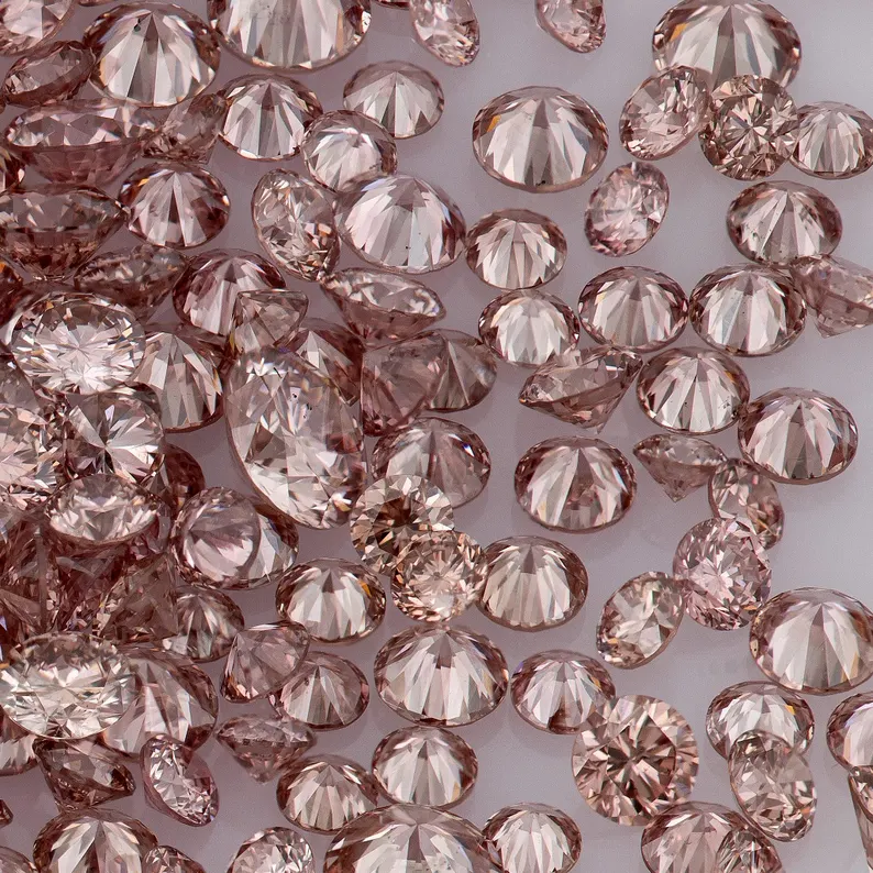 Deluxe Pink Diamonds 0.25ct 0.8mm to 2.2mm mix scoop Argyle Pink Diamond Untreated Natural Pink Diamonds Round|Melee|accents|Argyle