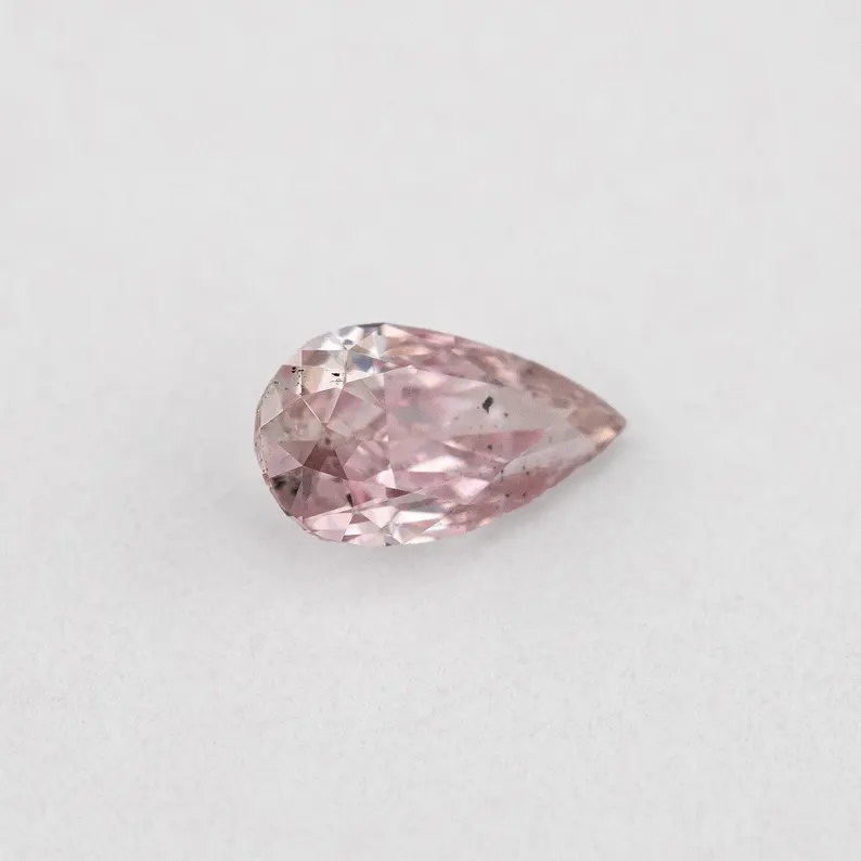 GIA Certified 0.22ct Fancy Pink Natural Argyle Pink Diamond Pear Brilliant SI2