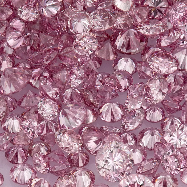 Argyle Pink Diamonds 0.25ct 0.8mm to 2.2mm mix scoop Extra Vivid Pink Diamonds Untreated Natural Pink Diamond Round|Melee|accents|Argyle