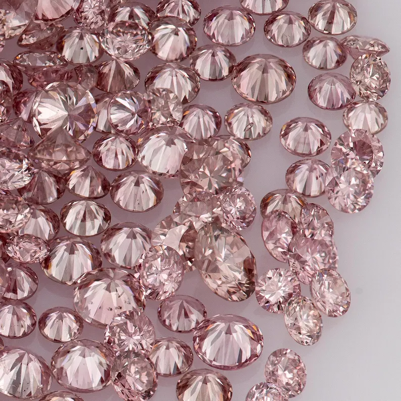 Intense Pink Diamonds 0.25ct 0.8mm to 2.2mm mix scoop Argyle Pink Diamond Untreated Natural Pink Diamonds Round|Melee|accents|Argyle