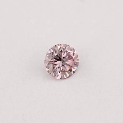 Argyle Certified 0.13ct 7PR Fancy Rose Pink Natural Argyle Pink Diamond Round Brilliant
