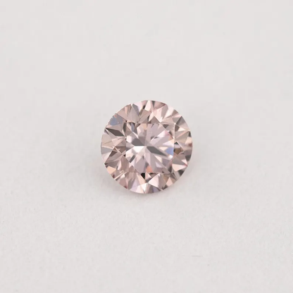 Argyle Certified 0.19ct PC1 Fancy Pink Champagne Natural Argyle Pink Diamond Round Brilliant