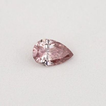 Argyle Certified 0.15ct 6P Fancy Intense Pink Natural Argyle Pink Diamond Pear Brilliant