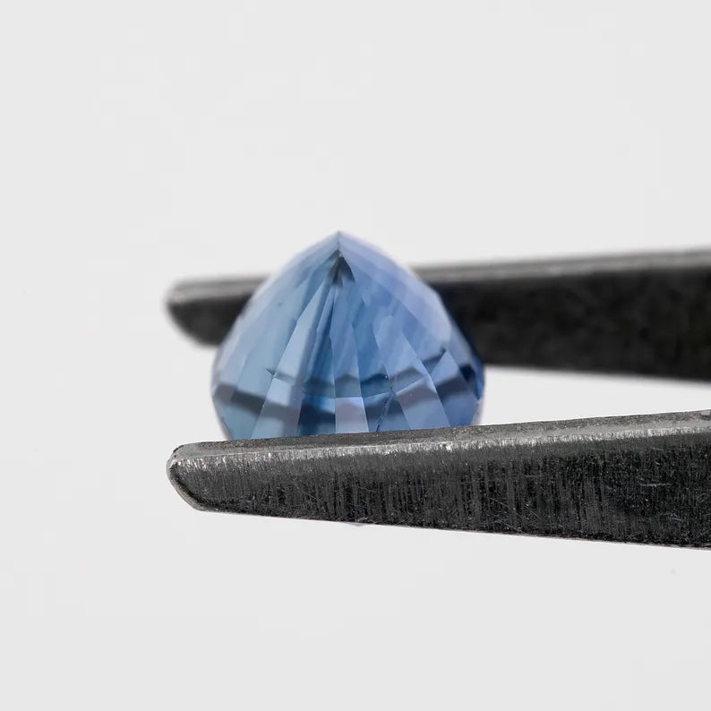 Bicolor – Blue & White | Natural Sapphire | Oval Cut | 1.16ct | Loose Untreated Gemstone | Unique Bi-Color Sapphire | Jewelry Making Stone
