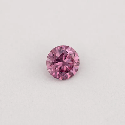 GIA Certified 0.12ct Fancy Vivid Purple Pink Natural Argyle Pink Diamond Round Brilliant SI1