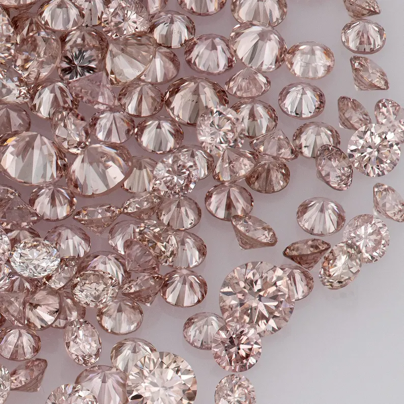 Deluxe Pink Diamonds 0.25ct 0.8mm to 2.2mm mix scoop Argyle Pink Diamond Untreated Natural Pink Diamonds Round|Melee|accents|Argyle