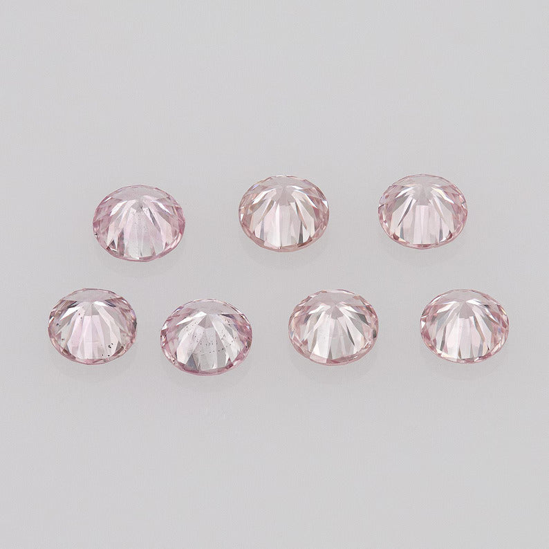 1pcs Genuine Argyle Pink Diamond 2mm Fancy Intense Purplish Pink 6PP Natural Argyle Diamonds Round Pink Australian Diamonds