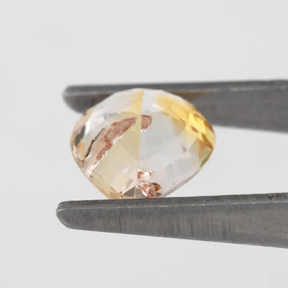 Bi-color White with Gold Blush Sapphire 1.38ct | Pear Cut Natural Gemstone | African Origin | For Custom Jewelry Design
