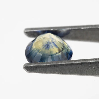 Bicolor - Blue & Yellow | Natural Sapphire Oval Cut 1.24ct | Heated Ceylon Gemstone | Loose Sapphire for Custom Jewelry or Ring