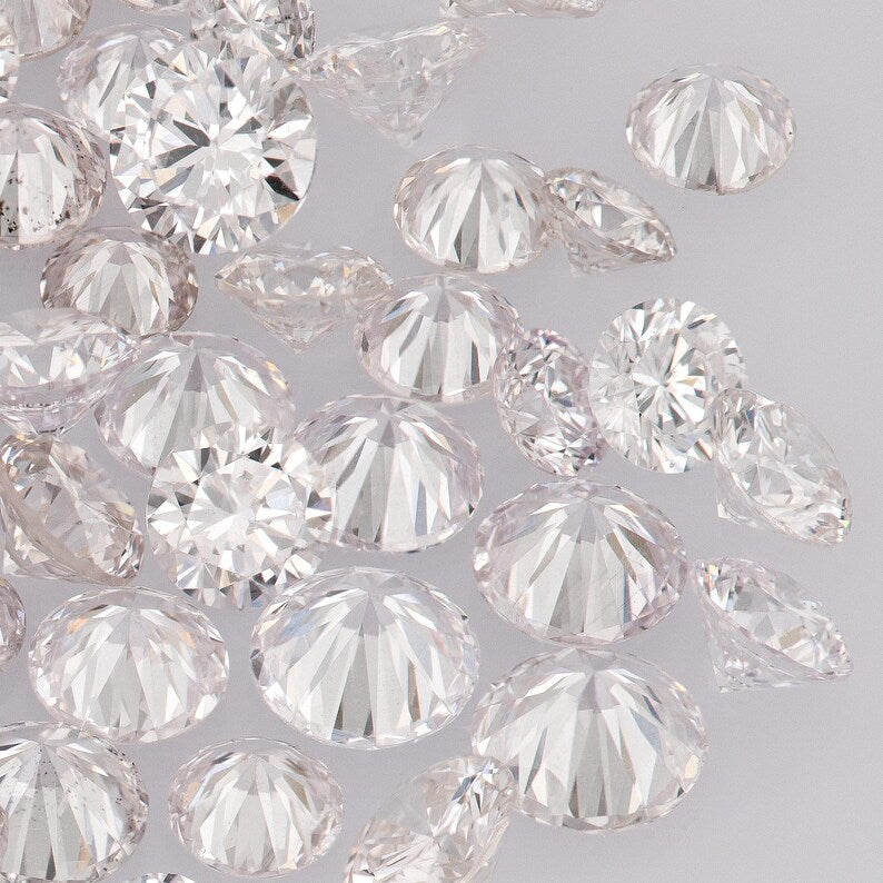Very Light Pink Diamonds 0.25ct 1.8mm to 2.2mm mix scoop Argyle Pink Diamonds Untreated Natural Pink Diamonds Round|Melee|accents