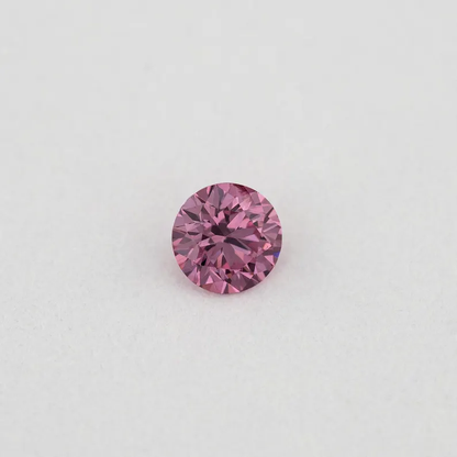 Argyle Certified 0.09ct 3PP Fancy Vivid Purple Pink Natural Argyle Pink Diamond Round Brilliant
