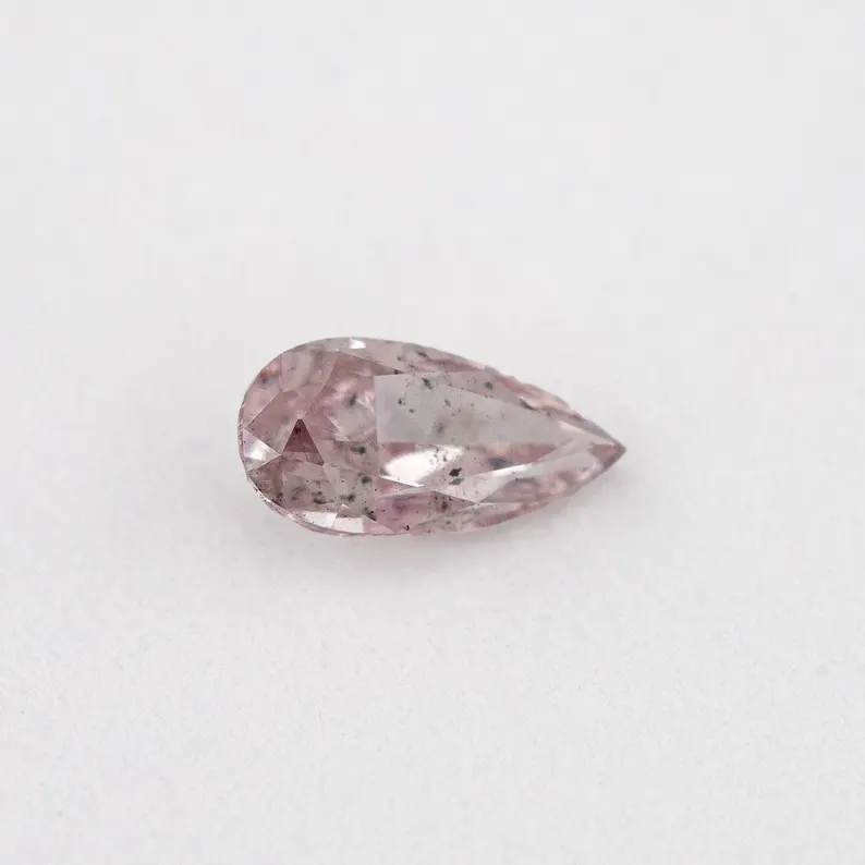 GIA Certified 0.20ct Fancy Light Pink Natural Argyle Pink Diamond Pear Brilliant SI2