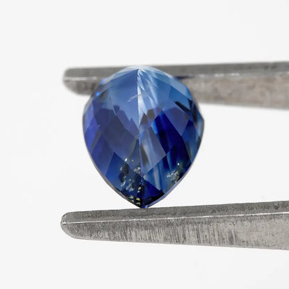 Bicolor - Blue & White | Natural Sapphire Pear Cut 1.31ct | Heated Ceylon Gemstone | Loose Sapphire for Fine Jewelry or Ring