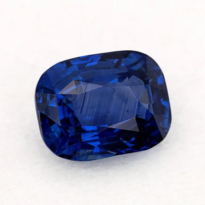 GRS Certified Royal Blue 5.54 ct. Natural Blue Sapphire Cushion Ceylon Sri Lanka Only Heat