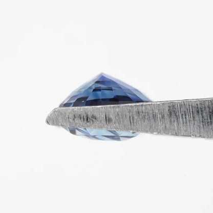 Bicolor – Blue & White | Natural Sapphire | Oval Cut | 1.84ct | Loose Untreated Gemstone | Bi-Color Sapphire | Jewelry Making Stone