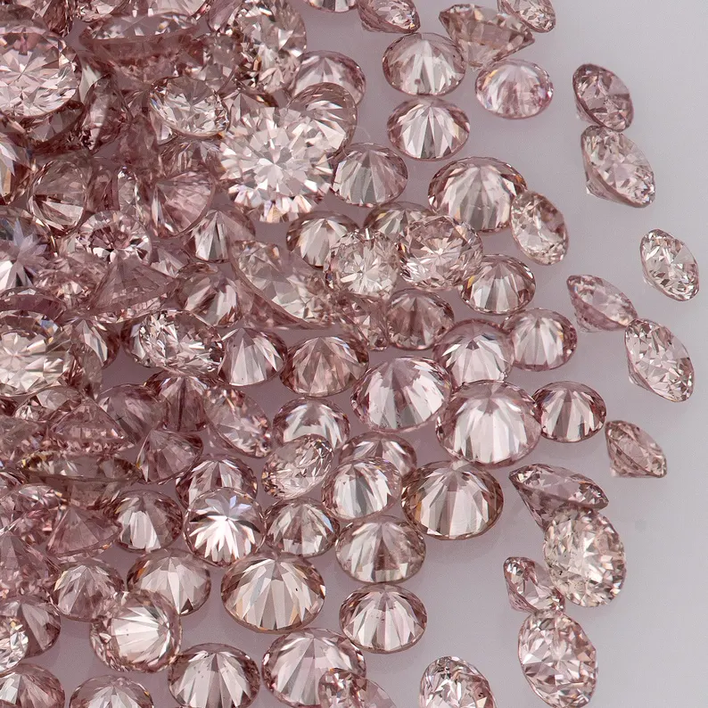Deluxe Pink Diamonds 0.25ct 0.8mm to 2.2mm mix scoop Argyle Pink Diamond Untreated Natural Pink Diamonds Round|Melee|accents|Argyle