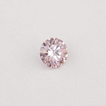 Argyle Certified 0.11ct 7PR Fancy Pink Natural Argyle Pink Diamond Round Brilliant