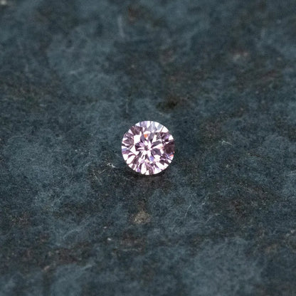 0.05ct Fancy Vivid Pink Loose Natural Pink Diamond Round Brilliant 2.2mm