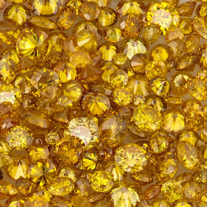 Fancy Vivid Yellowish Orange | Natural Untreated Diamonds | Round | Melee | Accents | Fancy Diamonds