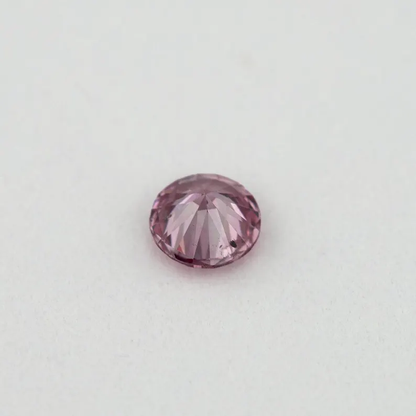 Argyle Certified 0.12ct 4PP Fancy Vivid Purple Pink Natural Argyle Pink Diamond Round Brilliant
