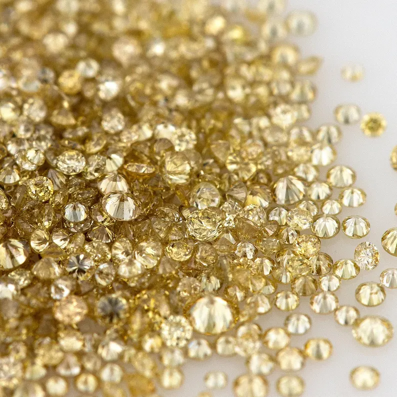 Fancy Light Brownish Yellow Light Coffee Color | Natural Untreated Diamonds | Round | Melee | Accents | Coffee