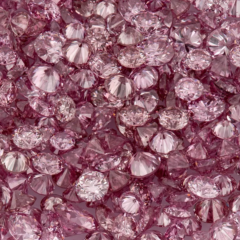 Argyle Pink Diamonds 0.25ct 0.8mm to 2.2mm mix scoop Extra Vivid Pink Diamonds Untreated Natural Pink Diamond Round|Melee|accents|Argyle