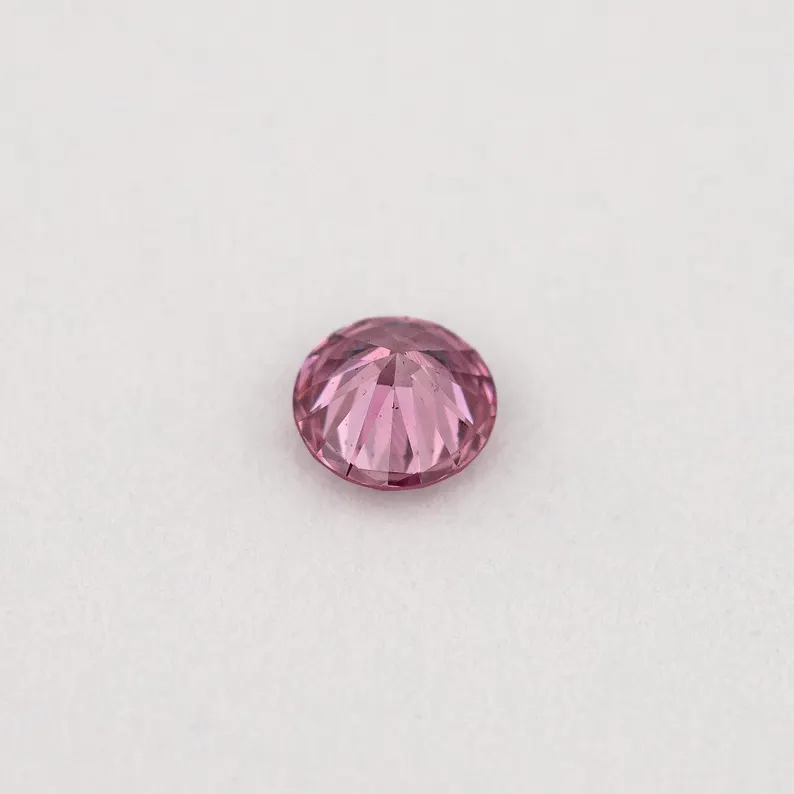GIA Certified 0.10ct Fancy Intense Purplish Pink Natural Argyle Pink Diamond Round Brilliant VS2