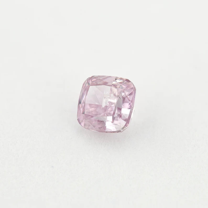 GIA Certified 0.25 Ct Untreated Fancy Intense Purple Pink Natural Diamond Cushion Solitaire|Custom Jewelry|Certificate|natural color|rare