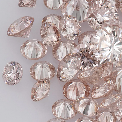 Brownish Pink Diamonds 0.25ct 1.8mm to 2.2mm mix scoop Pink Untreated Natural Diamonds Round|Melee|accents|Cape Yellow