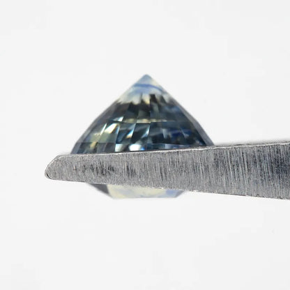 Bicolor - Blue & White | Natural Sapphire Cushion Cut 1.51ct | Heated Ceylon Gemstone | Loose Sapphire for Ring or Fine Jewelry