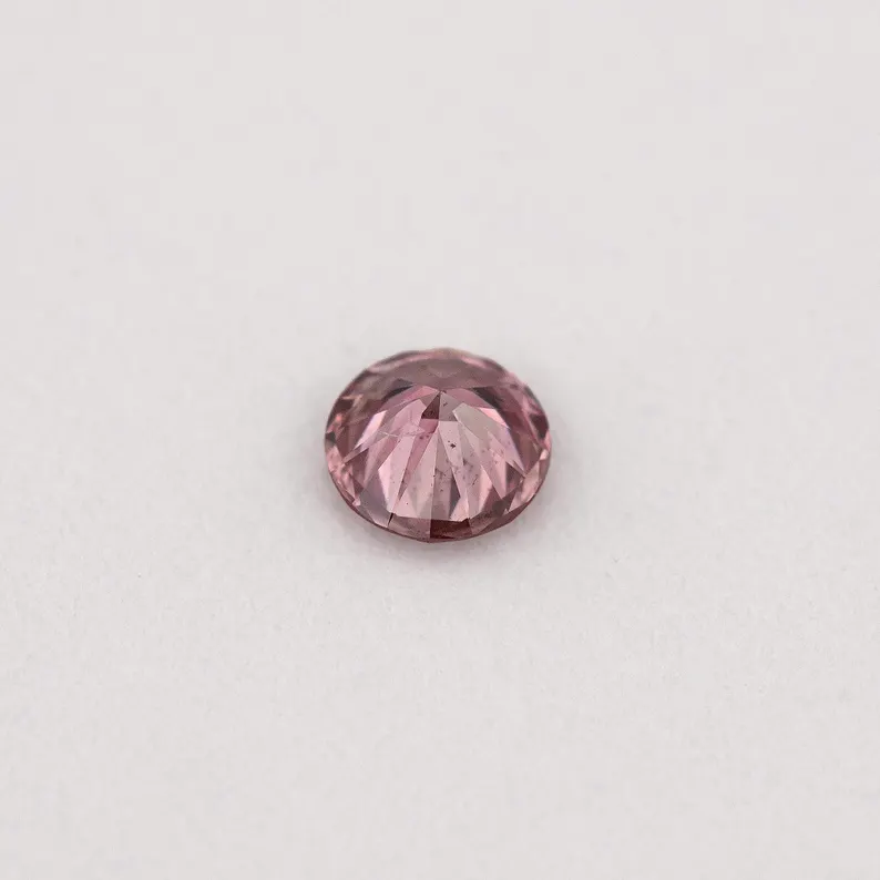 GIA Certified 0.09ct Fancy Intense Pink Natural Argyle Pink Diamond Round Brilliant SI2