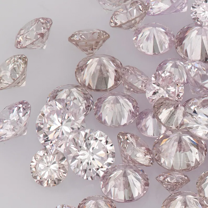 Purplish Pink Diamonds 0.25ct 1.8mm to 2.2mm mix scoop Pink Untreated Natural Diamonds Round|Melee|accents|Cape Yellow