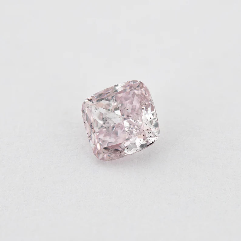 GIA Certified 0.26 Ct Untreated Fancy Pink Natural Diamond Cushion Solitaire|Custom Jewelry|Certificate|natural color|rare