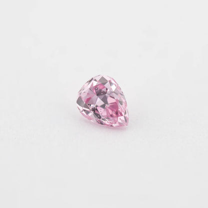 GIA Certified 0.12 Ct Untreated Fancy Intense Purple Pink Natural Diamond Pear Solitaire|Custom Jewelry|Certificate|natural color|rare