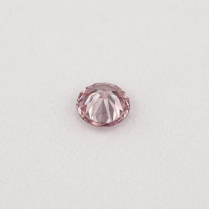 Argyle Certified 0.10ct 7PR Fancy Rose Pink Natural Argyle Pink Diamond Round Brilliant