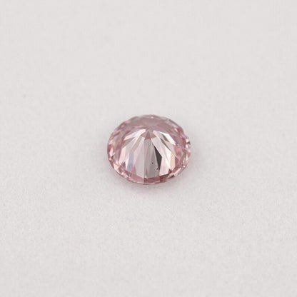 Argyle Certified 0.11ct 7PR Fancy Pink Natural Argyle Pink Diamond Round Brilliant