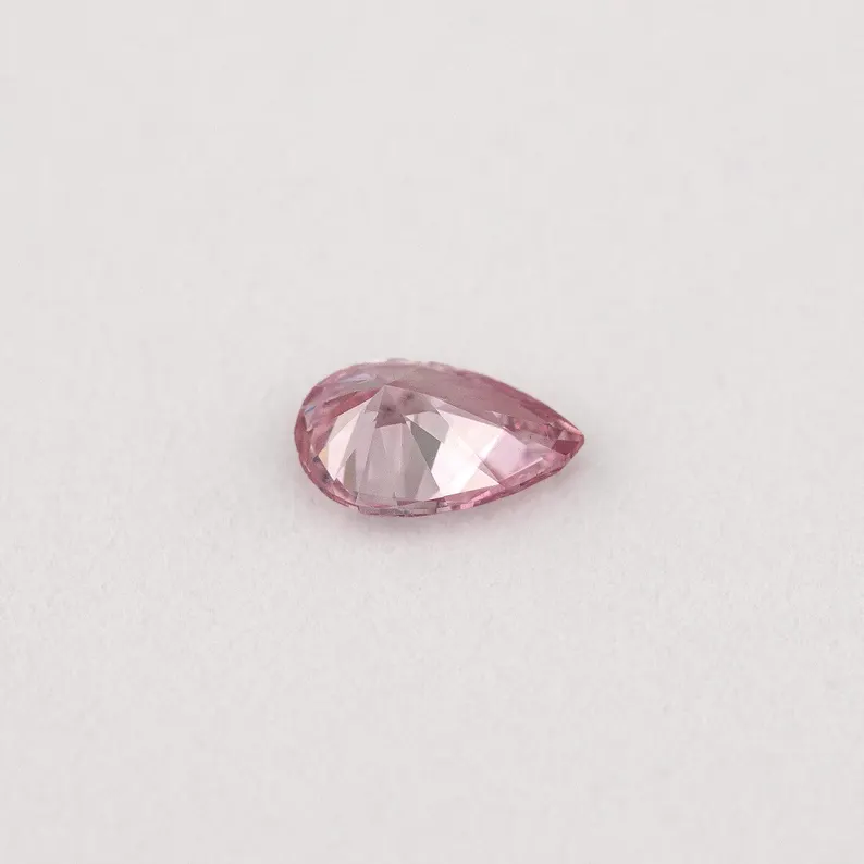 Argyle Certified 0.10ct 6PP Fancy Intense Pink Natural Argyle Pink Diamond Pear Brilliant
