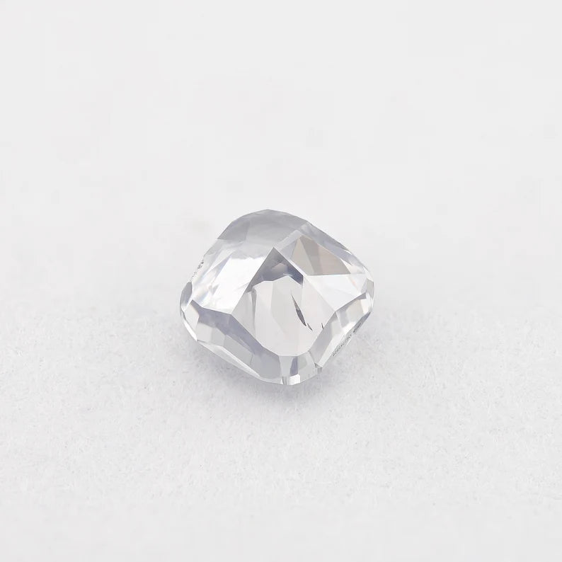 GIA Certified 0.33 Ct Untreated Fancy Light Gray Blue Natural Diamond Square Solitaire|Custom Jewelry|Certificate|natural color|rare