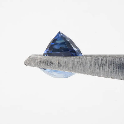 Bicolor - Blue & White | Natural Sapphire Cushion Cut 1.51ct | Heated Ceylon Gemstone | Loose Sapphire for Ring or Fine Jewelry