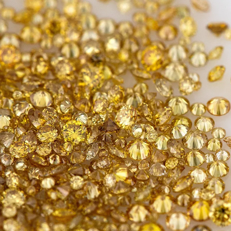 Fancy Brownish Yellow Coffee Color | Natural Untreated Diamonds | Round | Melee | Accents | Coffee