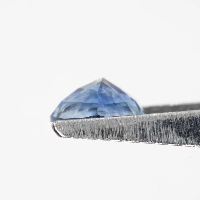 Bicolor - Blue & White | Natural Sapphire Pear Cut 1.12ct | Heated Ceylon Gemstone | Loose Sapphire for Jewelry or Custom Ring