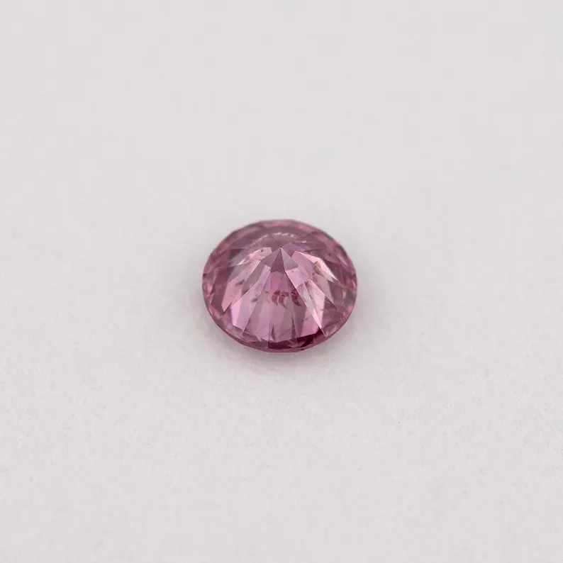 GIA Certified 0.12ct Fancy Vivid Purple Pink Natural Argyle Pink Diamond Round Brilliant SI1