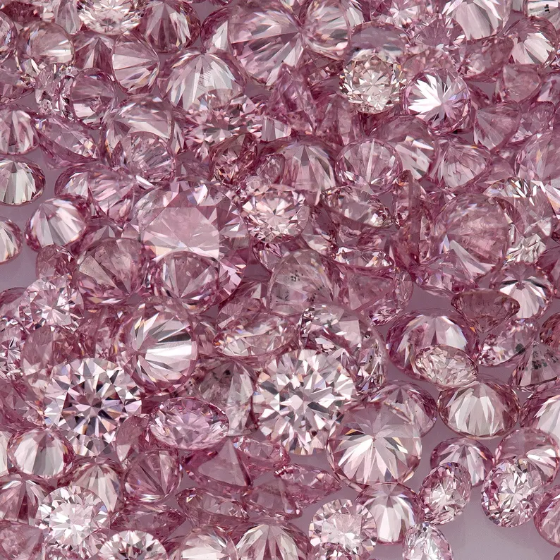 Argyle Pink Diamonds 0.25ct 0.8mm to 2.2mm mix scoop Deluxe Vivid Pink Diamonds Untreated Natural Pink Diamond Round|Melee|accents|Argyle